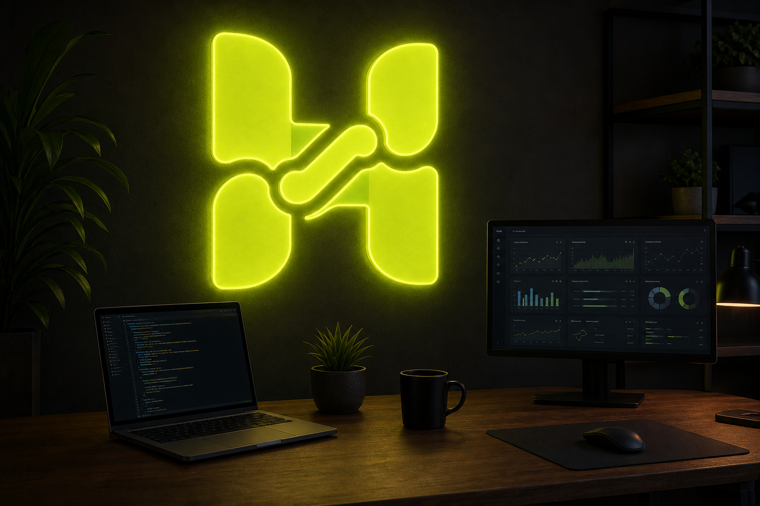 HYPR App Dev studio workspace with neon brand mark